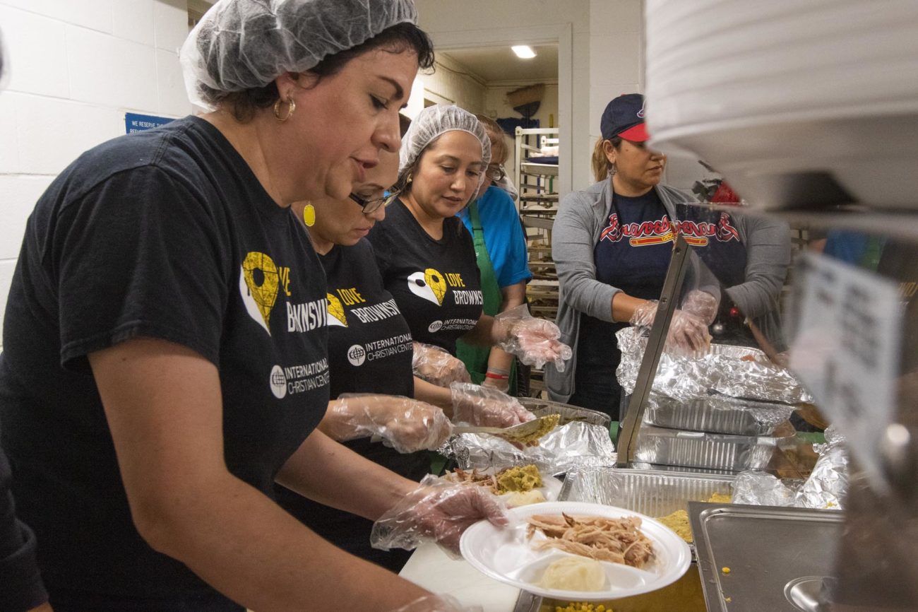 Feeding The Needy Volunteers Provide