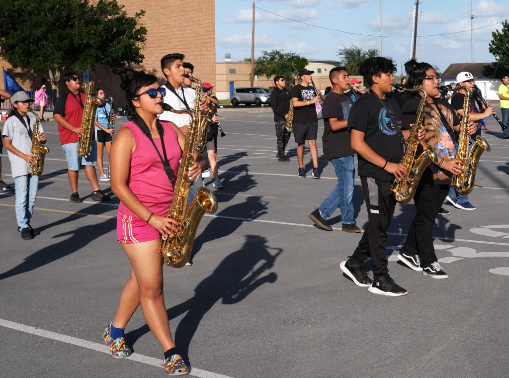 high school marching band practice
