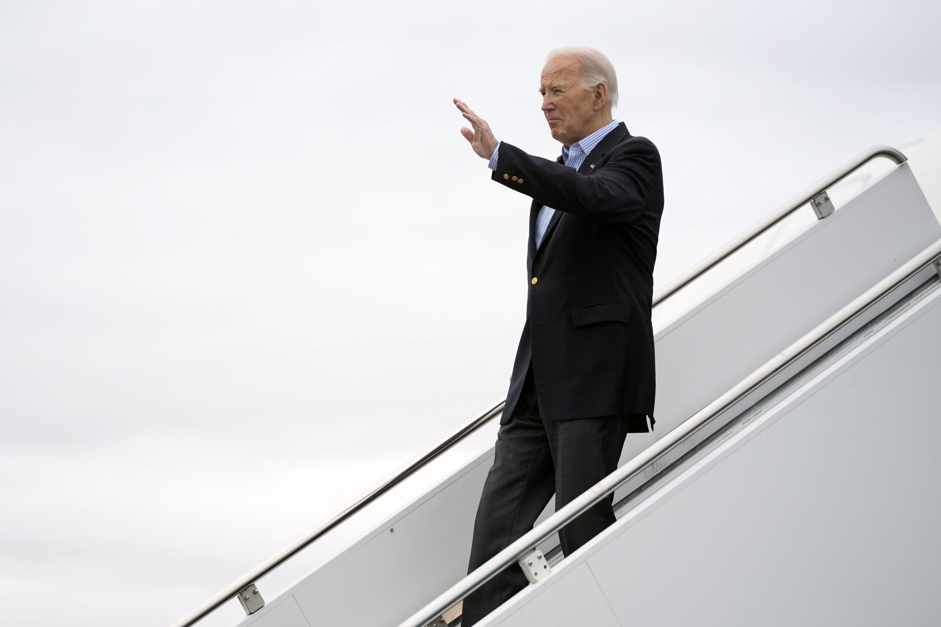 President Joe Biden lands in Brownsville