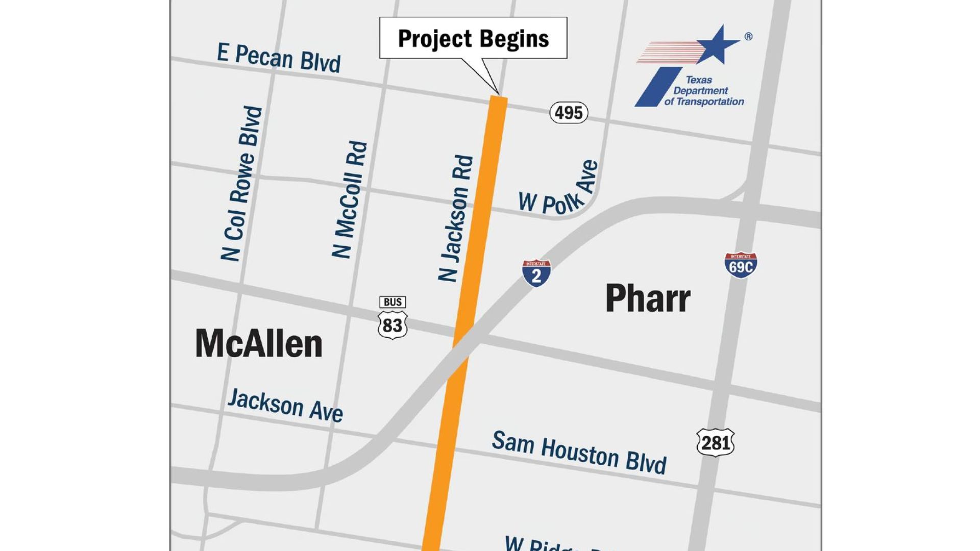 TxDOT seeking public input on proposal to widen Jackson Road in McAllen