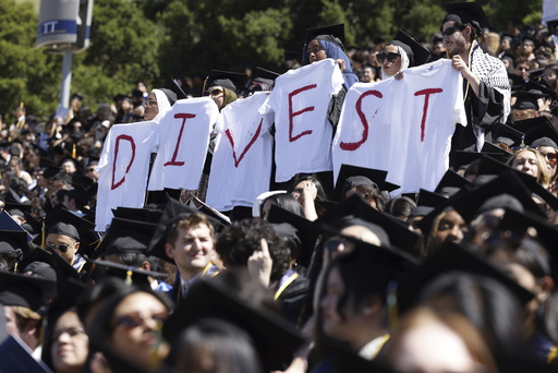 Pro-Palestinian protests dwindle on campuses as some US college graduations marked by defiant acts